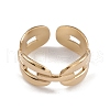 Ion Plating(IP) 304 Stainless Steel Hollow Out Oval Cuff Rings for Women RJEW-G285-60G-2