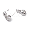 Brass Studs Earrings Fiinding KK-K360-31P-2