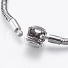304 Stainless Steel European Style Chains Bracelet Making STAS-E428-12A-P-2