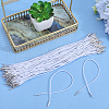 Gorgecraft 100Pcs Round Polyester Elastic Hang Tag with Stainless Steel Findings FIND-GF0006-99A-4