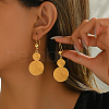 Alloy Flat Round Hoop Earrings AF4583-1