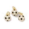 Brass Enamel Pendants KK-P294-38G-01-1