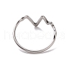 201 Stainless Steel Wave Finger Ring for Women RJEW-J051-47P-3