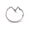 Non-Tarnish 201 Stainless Steel Wave Finger Ring for Women RJEW-J051-47P-3