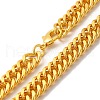 Iron Cuban Link Chain Necklaces for Women Men NJEW-A028-01A-G-2
