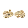 Brass with Cubic Zirconia Pendants KK-G453-09G-3
