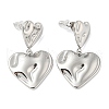 304 Stainless Steel Dangle Stud Earrings EJEW-P253-01P-1