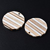 Stripe Resin & Wood Pendants RESI-N025-017A-B01-2