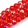 Transparent Electroplate Glass Beads Strands EGLA-TAC0006-05B-1