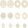 SUPERFINDINGS 60Pcs 6 Style Brass Links Connectors KKC-FH0001-02-1
