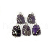 Natural Amethyst Pendants G-I220-D02-3