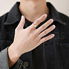 Rainbow Color Pride Flag Enamel Heart Finger Ring RABO-PW0001-035C-P-2