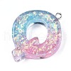 Transparent Epoxy Resin Pendants CRES-S364-002Q-2