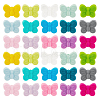   30Pcs 15 Colors Food Grade Eco-Friendly Silicone Focal Beads SIL-PH0001-14-1