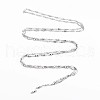 201 Stainless Steel Glasses Shape & Oval Link Chains STAS-N092-113-3