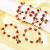 Brass Plastic Beads Bracelets BJEW-D314-02-2