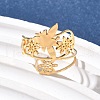 304 Stainless Steel Adjustable Cuff Rings RJEW-Z090-01G-1