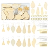 DIY Unfinished Blank Earring Making Kit DIY-FS0004-10-1