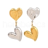 304 Stainless Steel Dangle Stud Earrings EJEW-K296-02GP-02-2