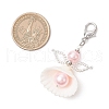 Angel Clam Shell Pendant Decoration HJEW-MZ00246-01-5