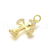 Brass Micro Pave Clear Cubic Zirconia Pendants KK-M297-11G-2