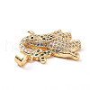 Rack Plating Brass Micro Pave Cubic Zirconia Pendants ZIRC-C035-16G-3