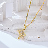 Planet Brass Micro Pave Clear Cubic Zirconia Pendant Necklaces FS-WGFD3F3-01-3