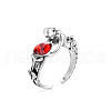 Alloy Rhinestone Cuff Rings FS-WG59A13-01-5