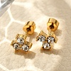 Ion Plating(IP) 304 Stainless Steel Stud Earrings EJEW-A118-12G-02-1