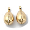 Brass Micro Pave Cubic Zirconia Pendants KK-D094-01G-1