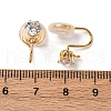 Brass Micro Pave Cubic Zirconia Ear Cuff Findings KK-F898-15D-G-3
