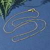 Brass Cardano Chain Necklaces for Women Men NJEW-Z068-06G-2