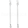 Beebeecraft 2Pcs 925 Sterling Silver Chain Extenders STER-BBC0005-77-1