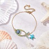 Glass Seed Beads Link Bracelets BJEW-MZ00152-05-1