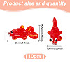 GOMAKERER 10Pcs Handmade Lampwork Beads LAMP-GO0001-18-2