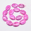 Oval Natural Crazy Agate Bead Strands G-L419-74-01-2