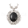 Natural Obsidian Pendants G-A226-02P-05-1