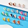 Resin & Wood Stud Earrings EJEW-N017-002A-1