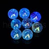 UV Plated Transparent Acrylic Beads X-OACR-Z013-10-2