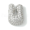 Rack Plating Brass Clear Cubic Zirconia Pendants KK-S378-01P-U-1
