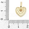 Brass Micro Pave Clear Cubic Zirconia Pendants KK-G522-53G-01-3