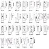 Tibetan Style Alloy Alphabet Slide Charms TIBEP-PH0004-49AS-2