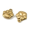 304 Stainless Steel Charms. Paw Print Charm STAS-A190-07G-2