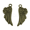 Tibetan Style Alloy Wing Pendants TIBEP-36591-AB-NR-1