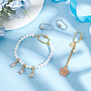 Unicraftale 4Pcs 2 Colors Brass Micro Pave Clear Cubic Zirconia Screw Carabiner Lock Charms FIND-UN0004-44-5