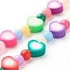 Imitation Jelly Acrylic Beads and Handmade Polymer Clay Beads Mobile Straps HJEW-JM00553-4