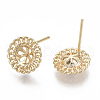 Brass Earring Findings KK-S356-051G-NF-2