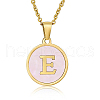 Natural Shell Initial Letter Pendant Necklace LE4192-11-1