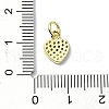 Heart Theme Brass Micro Pave Cubic Zirconia Charms KK-H475-56G-03-3