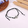 3Pcs Adjustable Hemp Cord Tortoise Alloy Link Anklets WG4DCBA-01-4